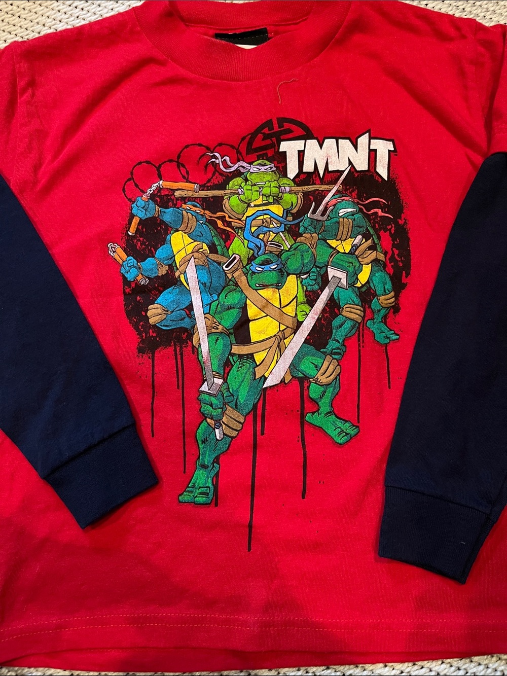 Shirt Teenage Mutant Ninja Turtles boys new L cotton attached sleeves